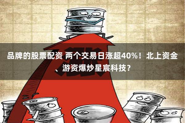 品牌的股票配资 两个交易日涨超40%！北上资金、游资爆炒星宸科技？